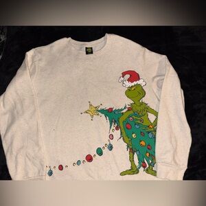 White Grinch Holiday Graphic Crewneck Sweatshirt